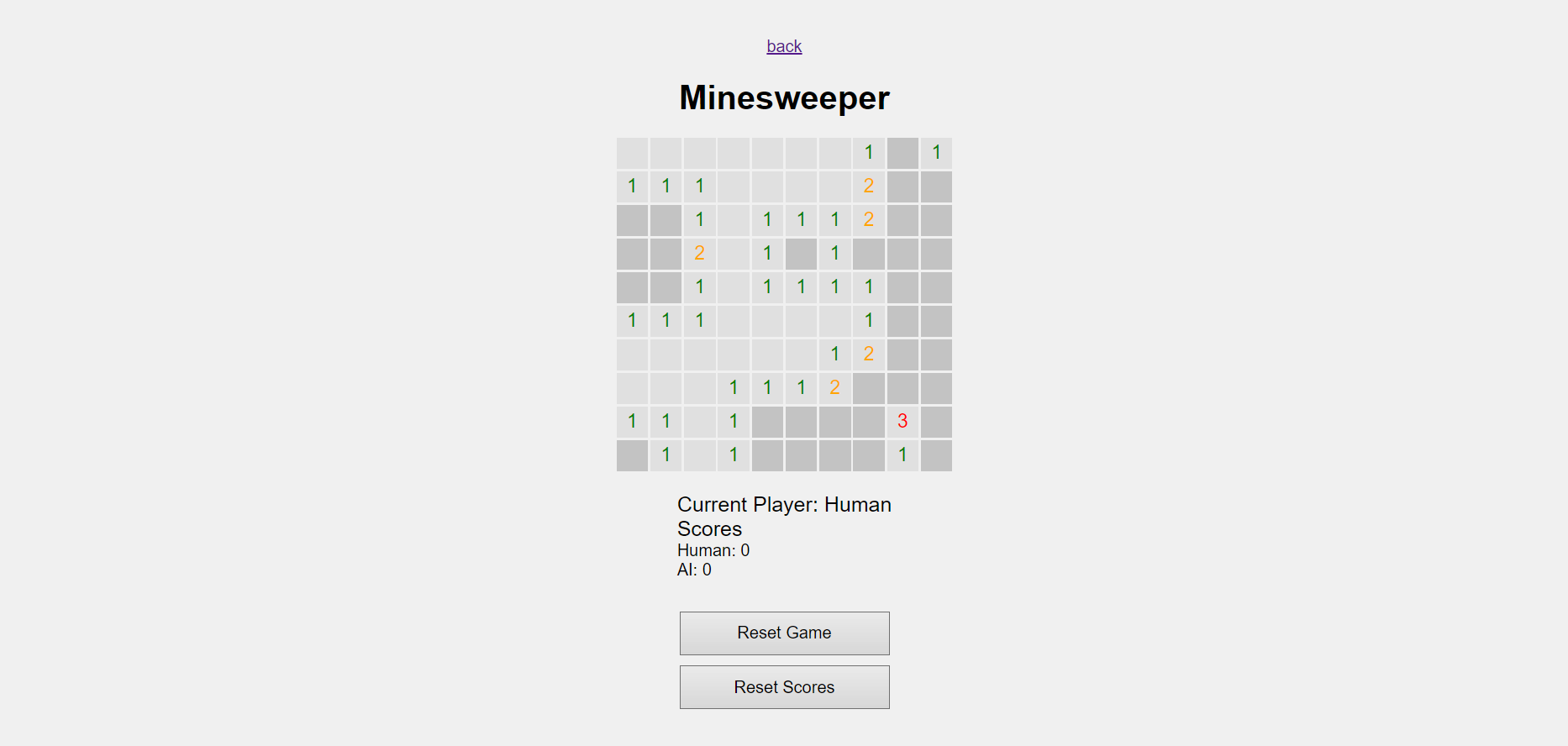 AI Mine Sweeper