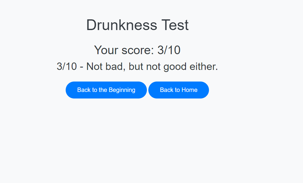 Drunkness Test
